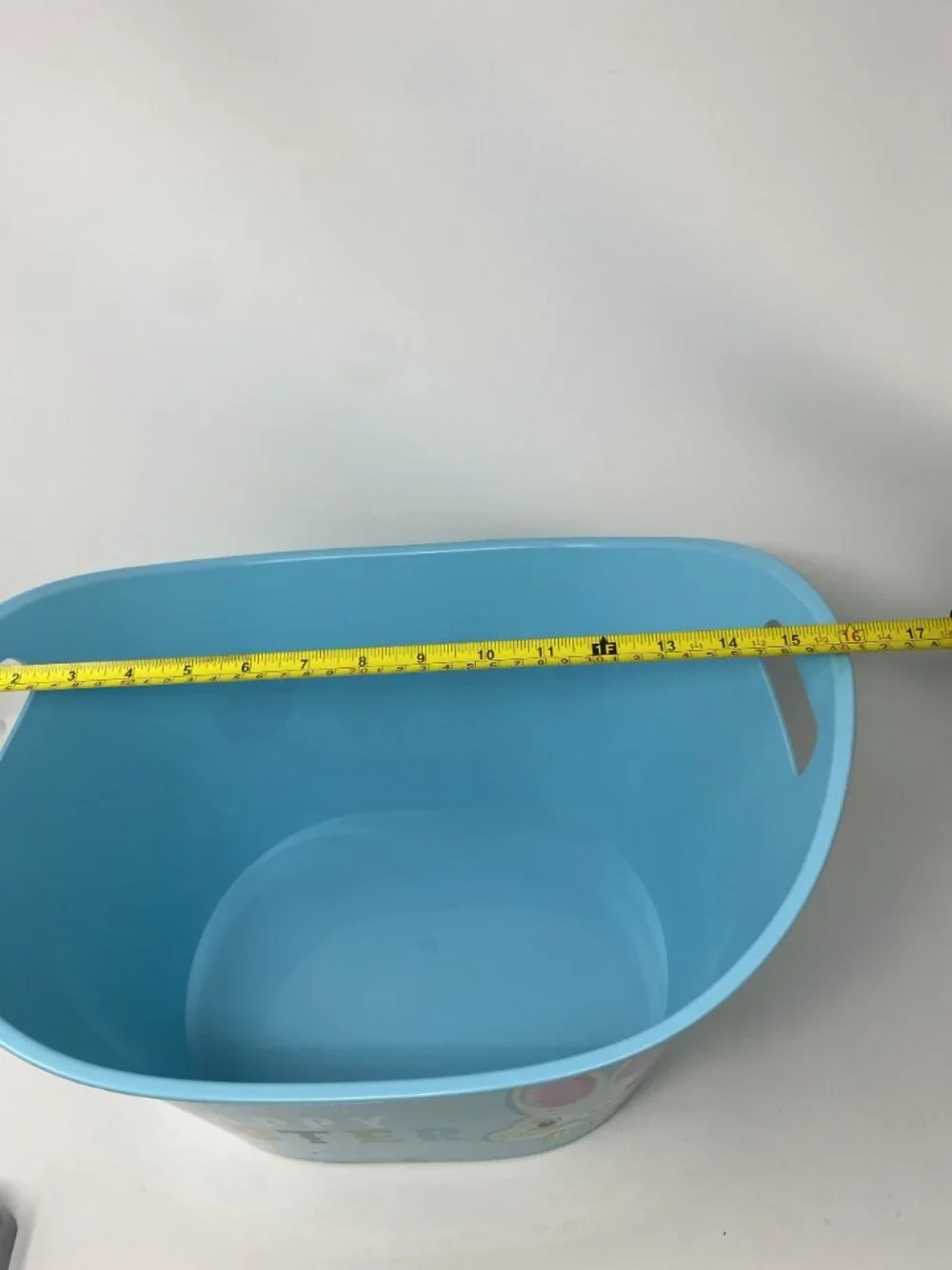 Target Happy Easter Plastic Tub Light Blue - Spritz™ Handles Bunny Chicks